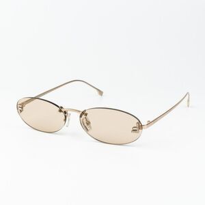 Fendi FIRST CRYSTAL Men Sunglasses Rose Brown Oval FE4075US 28Y NEW AUTHENTIC